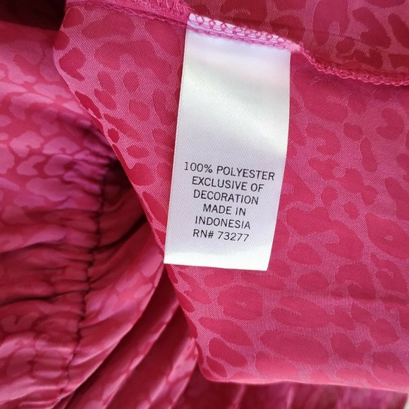 Evri NWT Leopard Pink on Pink Blouse sz 2x V-neck - Picture 4 of 6